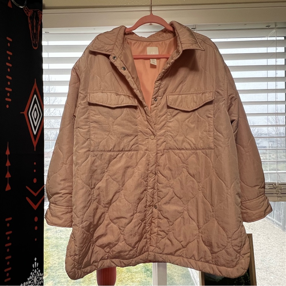 H&M Light Pink Quilted Puffer Jacket